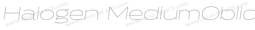 Halogen MediumOblique字体转换